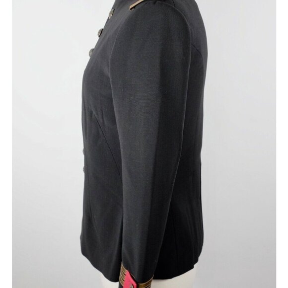 Ralph Lauren Purple Label Collection jacket sz 6 officers black red logo button - Picture 7 of 14